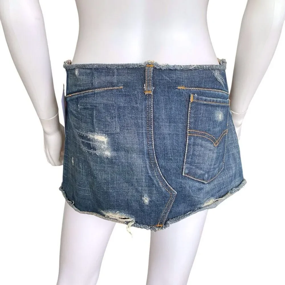 euro y2k grunge low-rise mini skirt